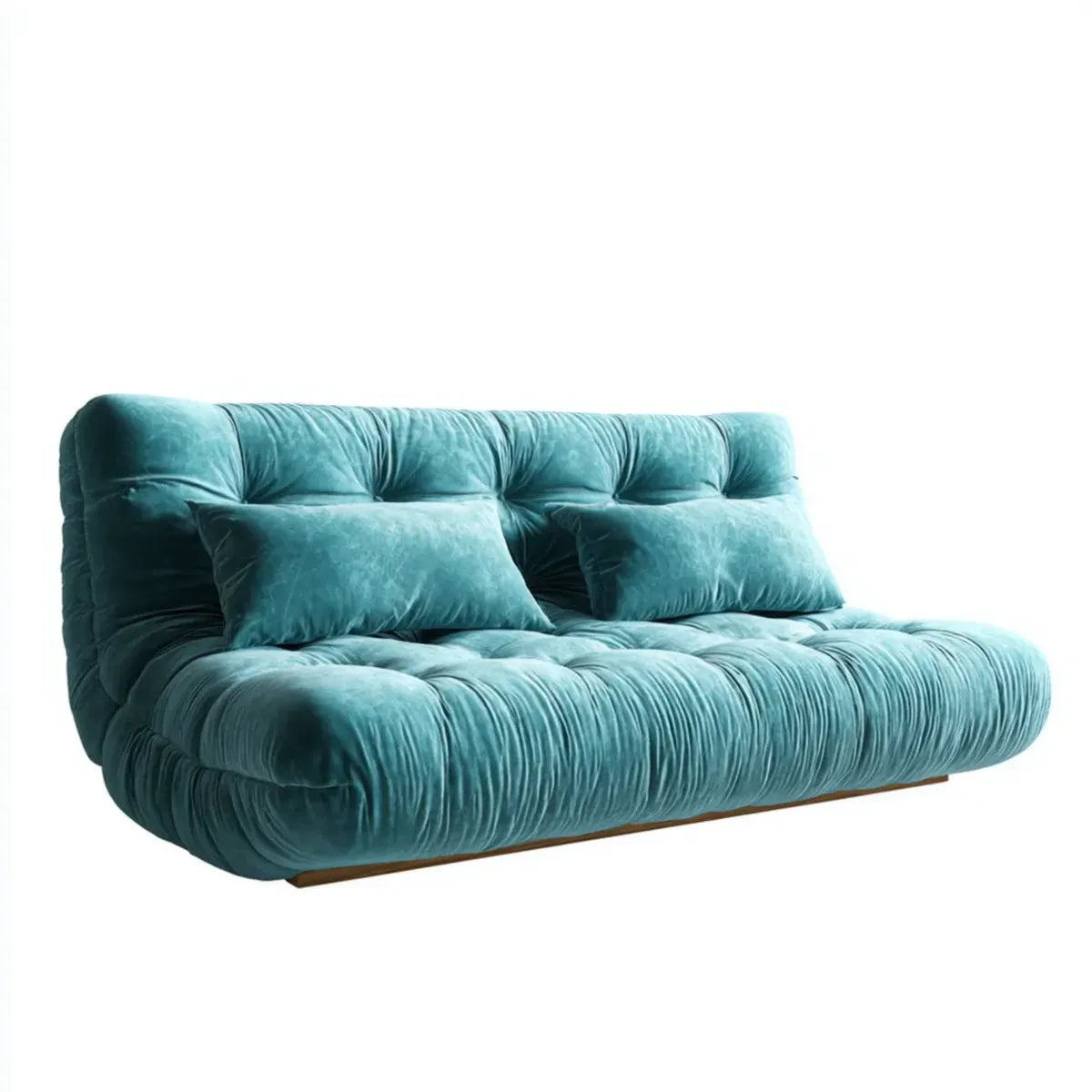 2-Sitzer Sofa Türkis 180 x 95 x 78 cm Polyestersamt Rechteckig