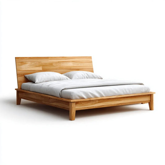 Doppelbett Massivholzbett Eiche Natur Rechteckig 180 x 200 cm