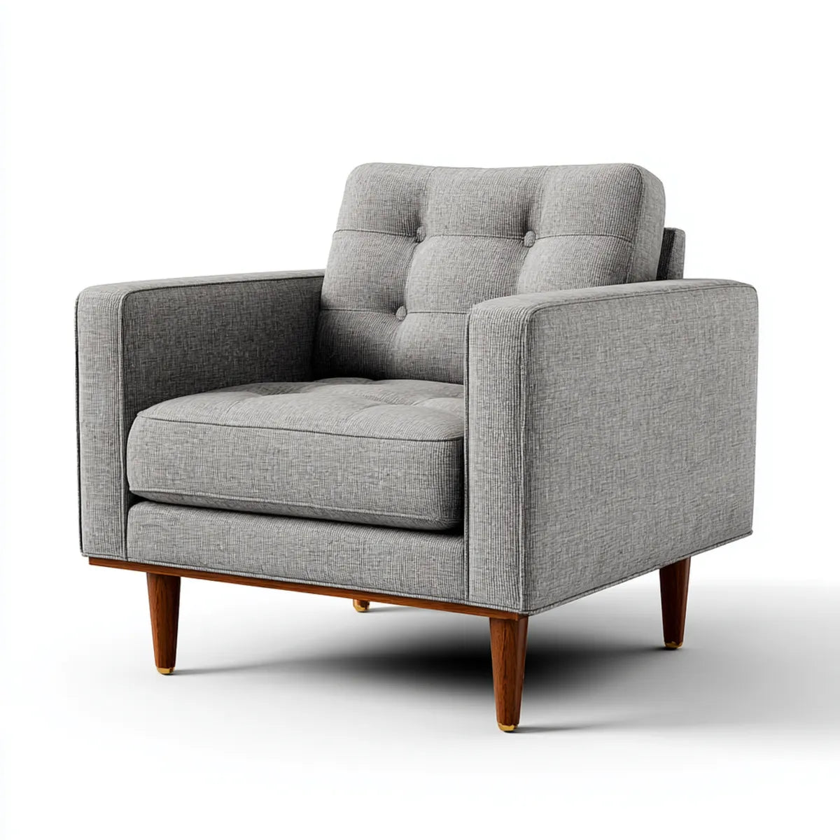 Polstersessel Grau 85 x 84 x 86 cm Polyester Rechteckig mit Massivholzfüßen